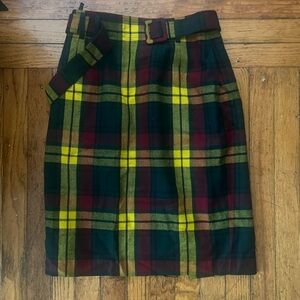 Plaid Women's Skirt in Yellow and Red